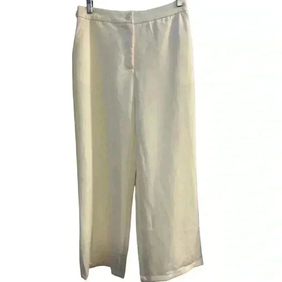 Sincerely Jules -white wide leg pants with pockets - Size Large - Picture 1 of 10
